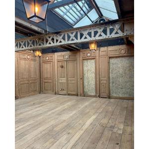 Boiserie parisienne début XXème en sapin 14m linéaire