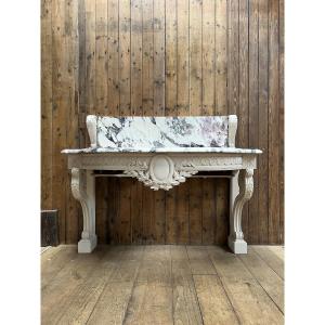 Console d’esprit Louis XVI plateau marbre