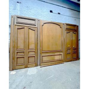Boiserie en chêne parisienne début XXème, 5m linéaire