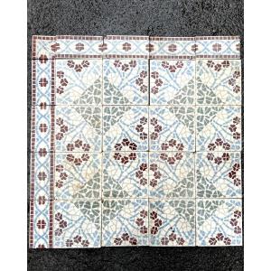 Lot de 53 m² de carreaux de ciment avec sa frise