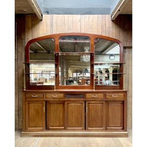Art Nouveau Mahogany Back Bar