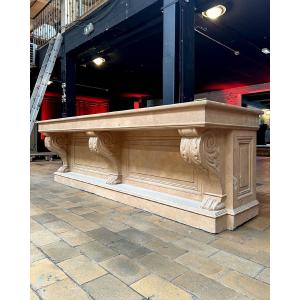 Carved Wood Countertop In Classic Neo Style