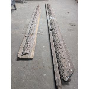 Paire de grandes moulures sculptées à guirlande de laurier – Napoléon III