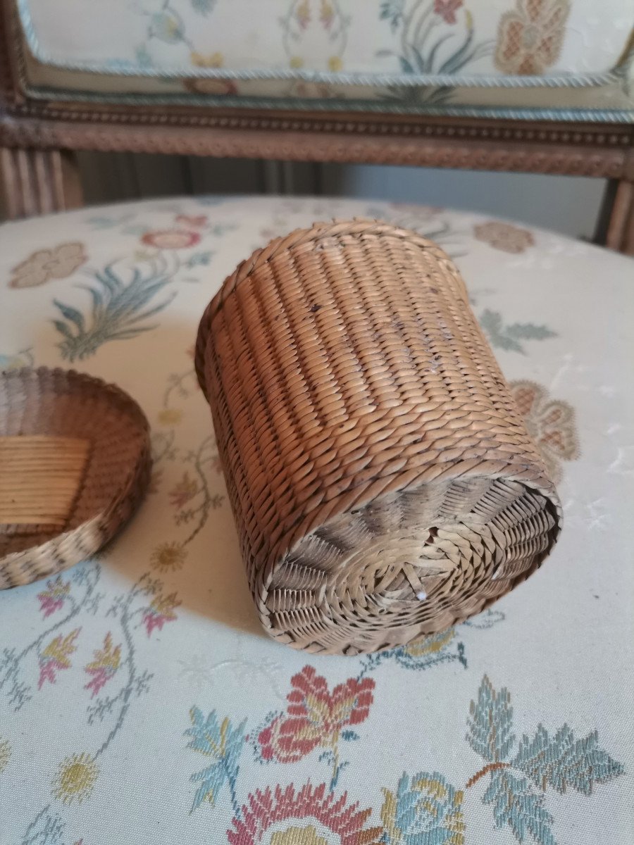 Etui à Verre De Voyage En Rotin époque Fin XVIIIe Début XIXe Peut-être d'Un Batelier De Loire-photo-6