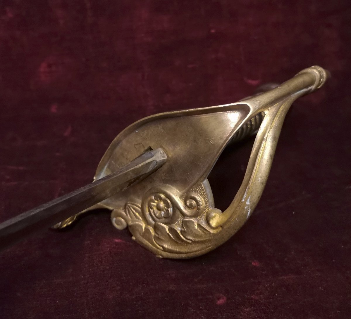 Rare Sabre d'Officier d'Infanterie Fantaisie Signé Lepage Arquebusier Du Roi Monarchie Juillet-photo-2