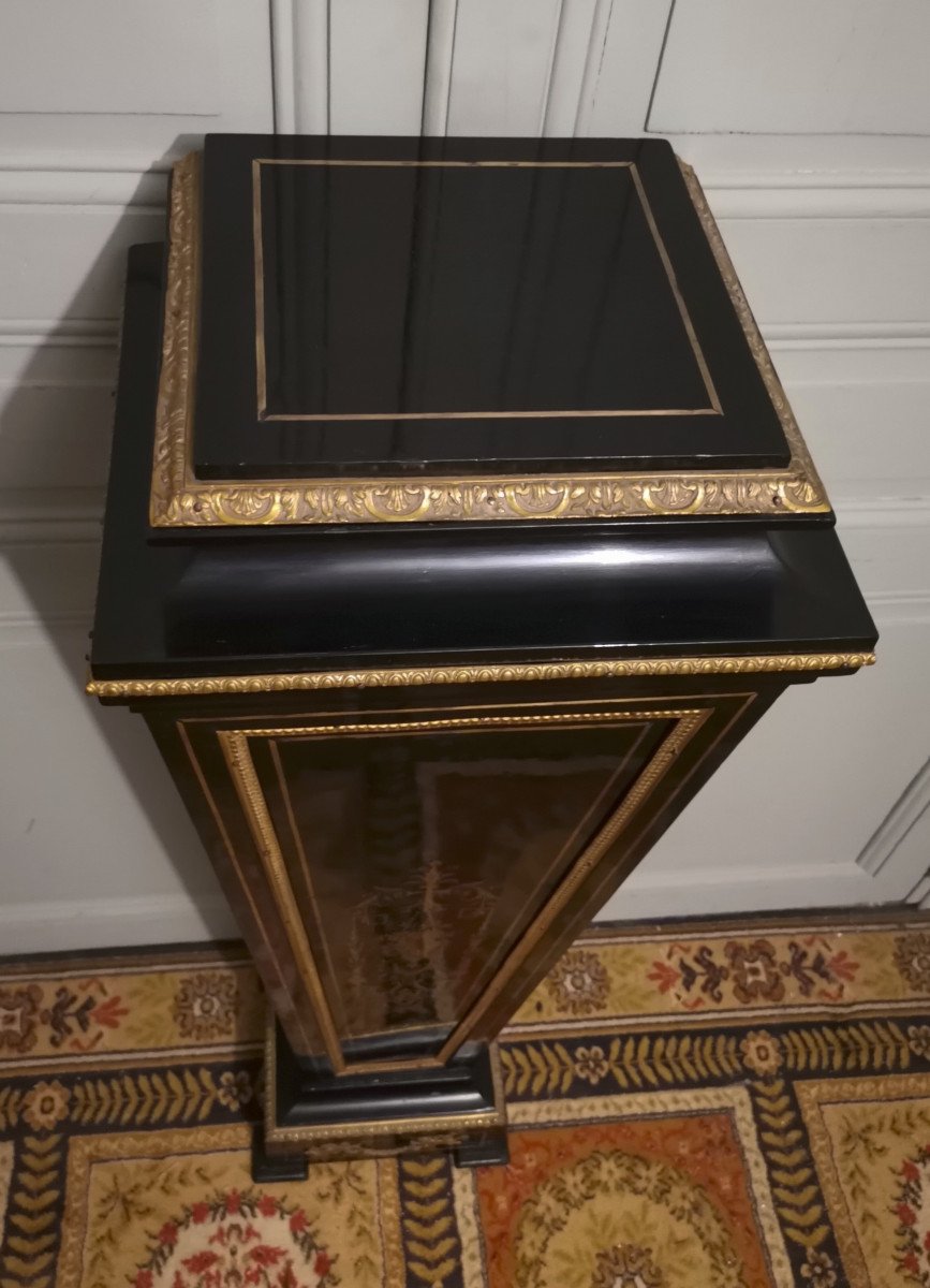 Gaine En Marquèterie Boulle d'époque Napoléon III-photo-3