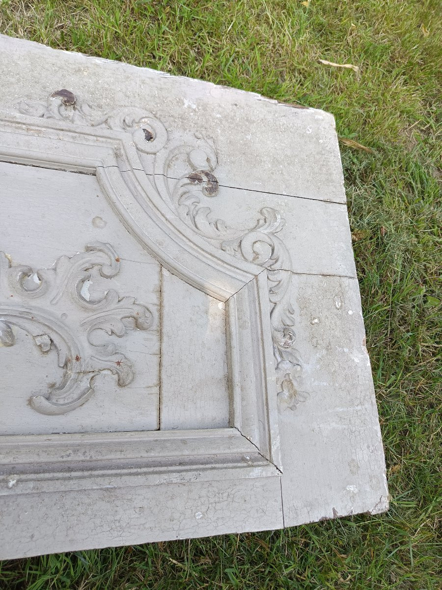Louis XV Woodwork Element Above Door-photo-4