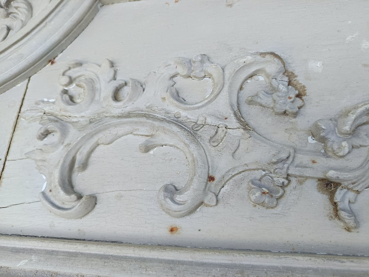 Louis XV Woodwork Element Above Door-photo-2