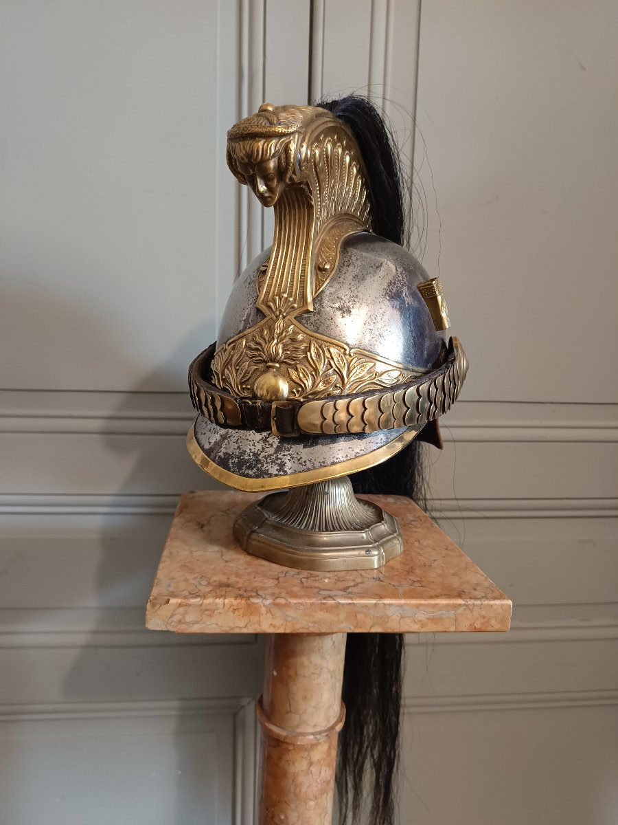 Helmet Of The Dragoon Troop Model 1872 Modified 74 Of The 6th Dragoon Period Third Republic-photo-5