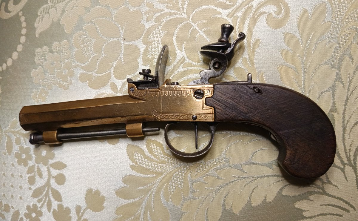 Naval Flintlock Chest Pistol, Late 18th Century, Early 19th Century-photo-4