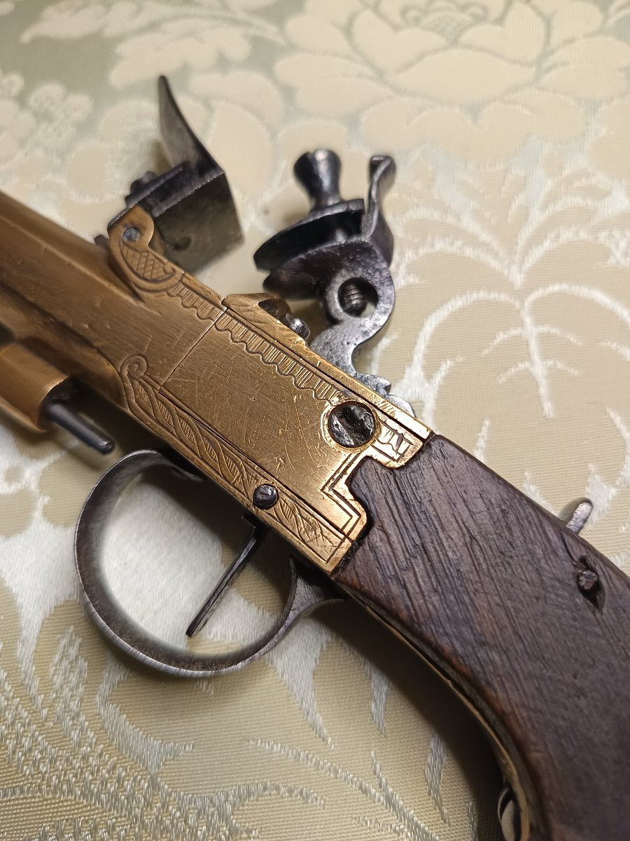 Naval Flintlock Chest Pistol, Late 18th Century, Early 19th Century-photo-1