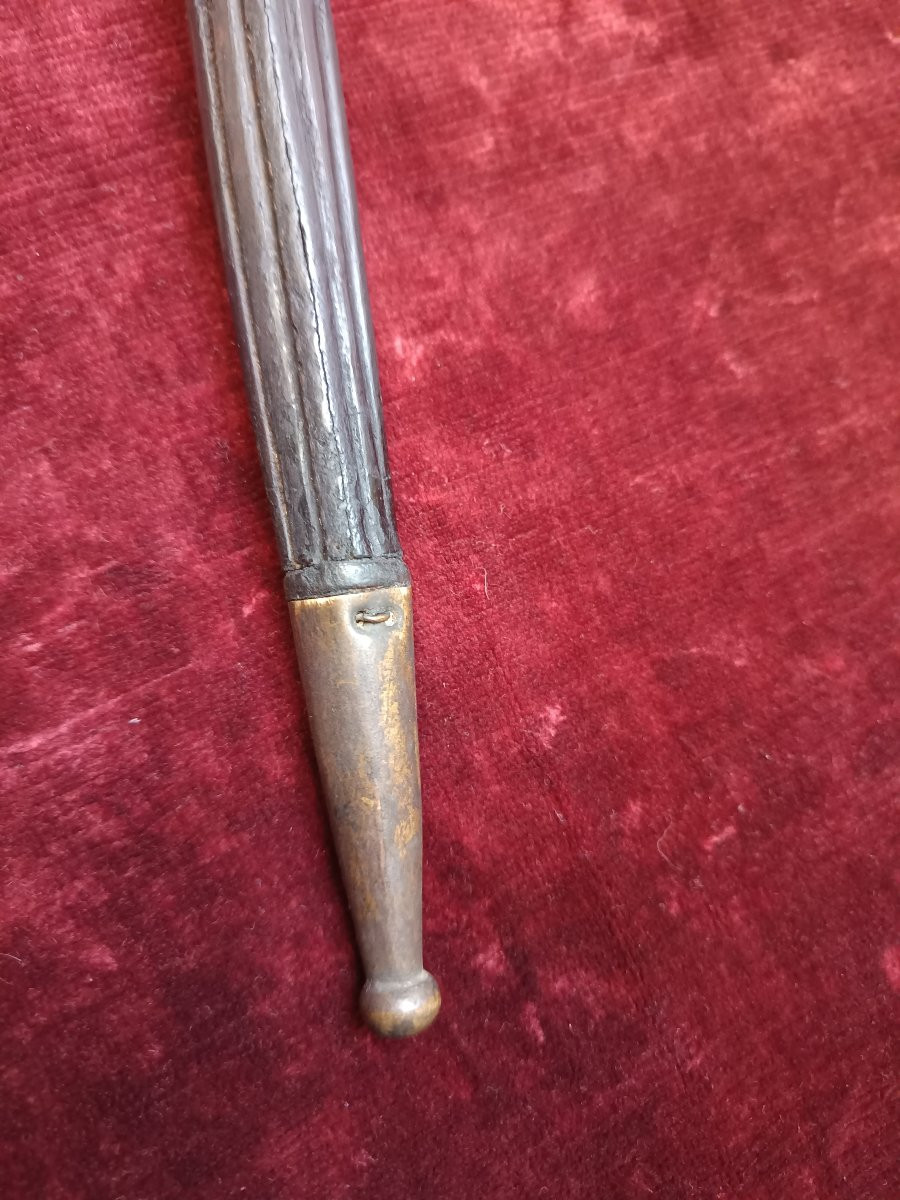 Rare fourreau de baïonnette Chassepot ou Gras modèle 1866/74 gendarme à cheval-photo-2