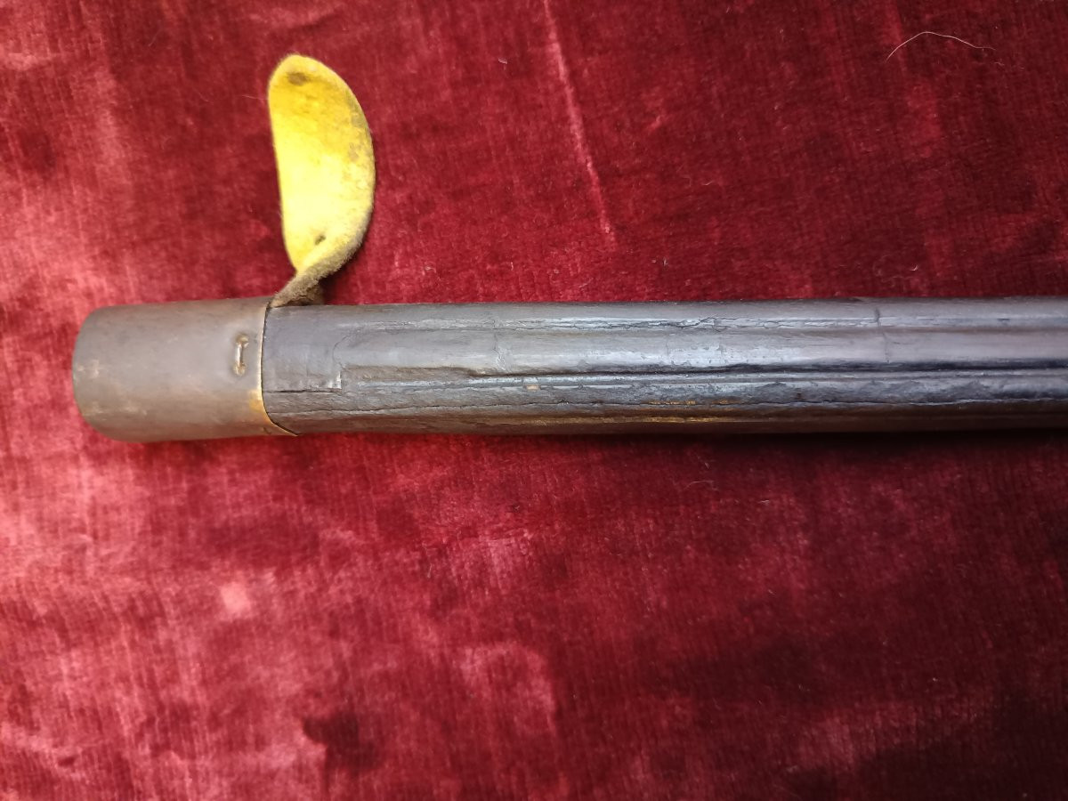 Rare fourreau de baïonnette Chassepot ou Gras modèle 1866/74 gendarme à cheval-photo-4