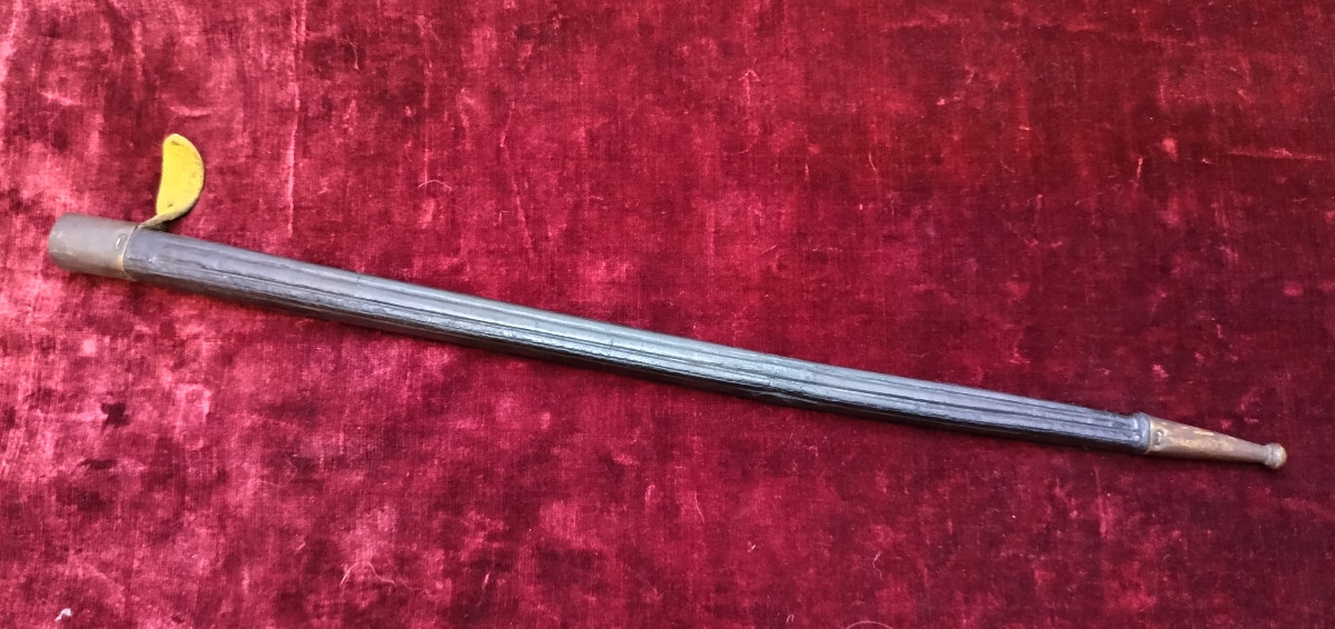 Rare fourreau de baïonnette Chassepot ou Gras modèle 1866/74 gendarme à cheval