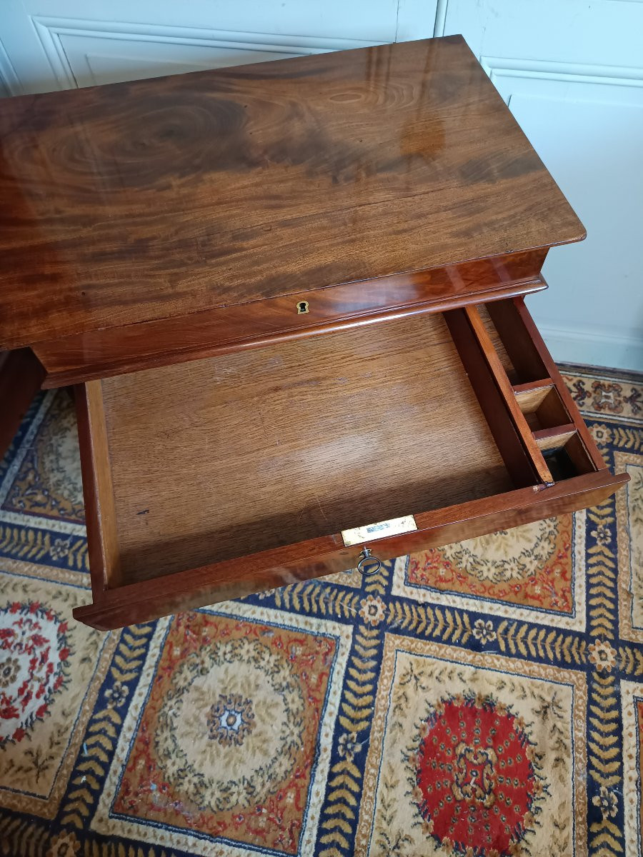 Table travailleuse d'époque Consulat ou Empire 1er quart du XIXème-photo-2