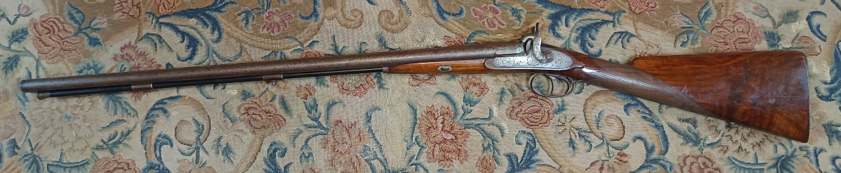 Side-by-side Percussion Shotgun, With Coat Of Arms, Circa 1850-photo-2