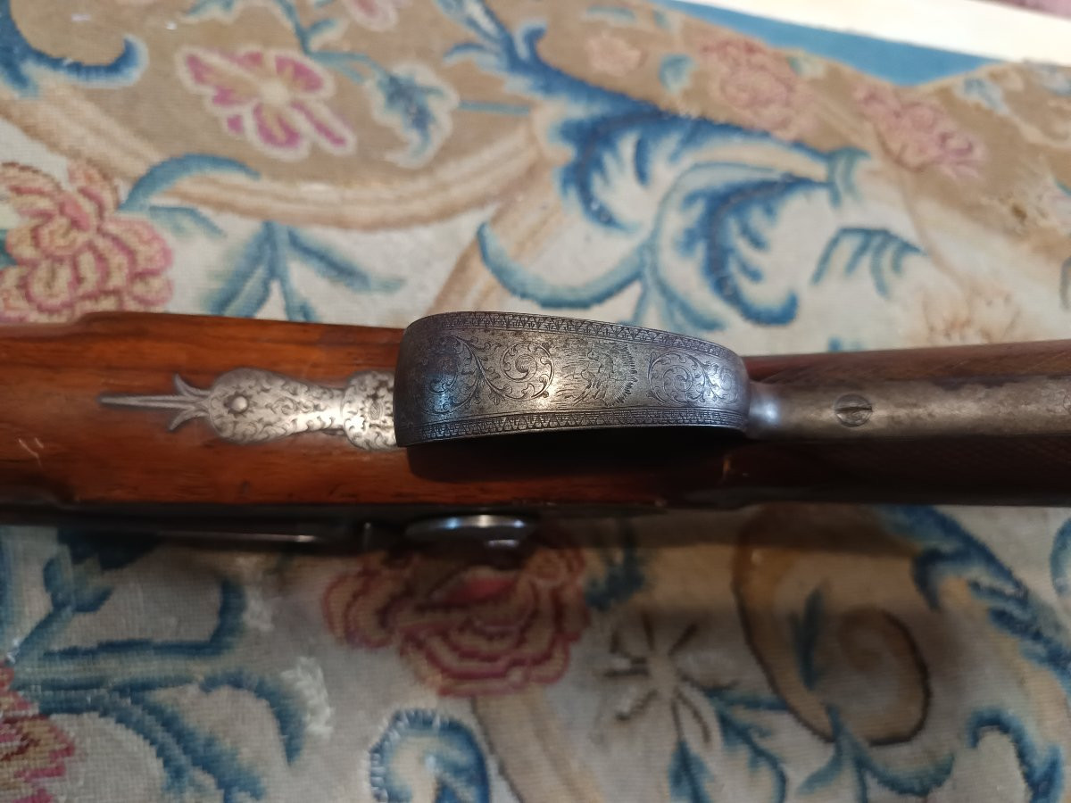 Side-by-side Percussion Shotgun, With Coat Of Arms, Circa 1850-photo-4