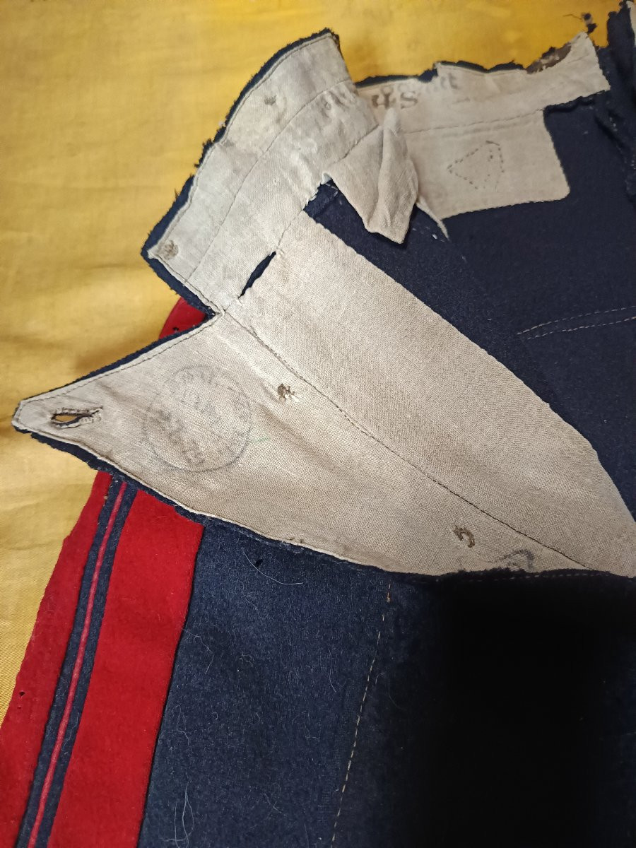 Rare pantalon à basane d'Artilleur Monté d'époque IIIème République-photo-5