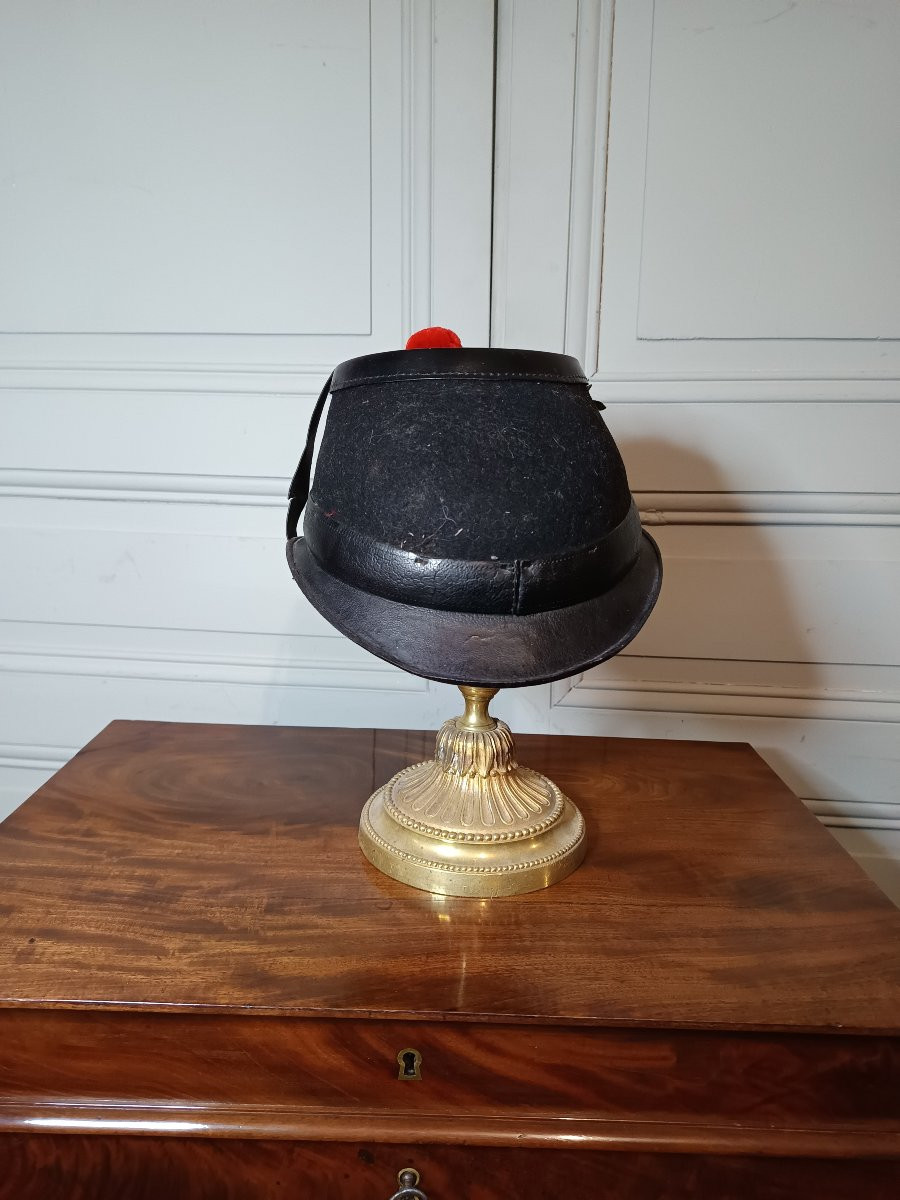 Shako d'Artillerie Suisse modèle 1869 modifié 1875 daté 1882-photo-2