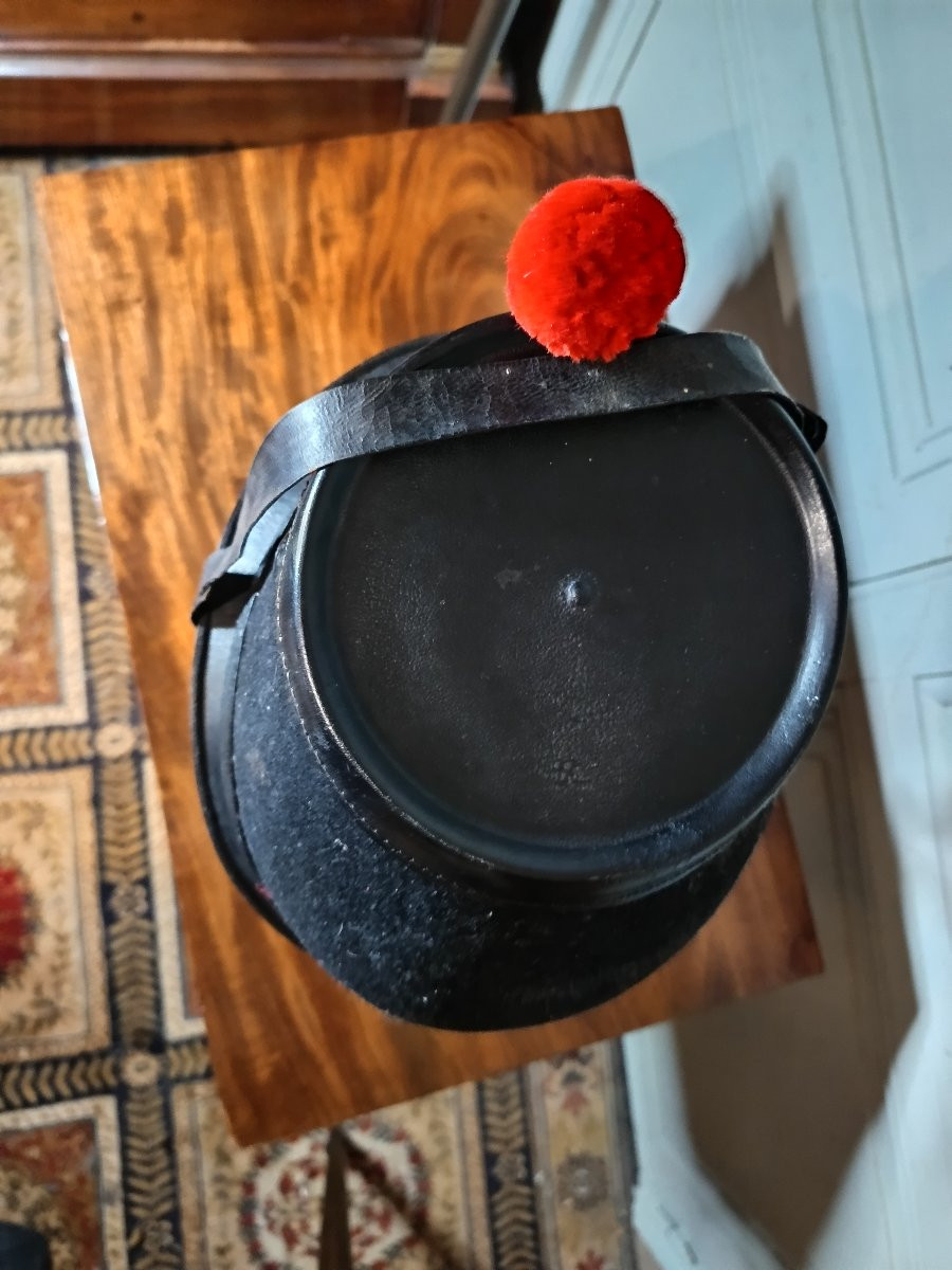 Shako d'Artillerie Suisse modèle 1869 modifié 1875 daté 1882-photo-5