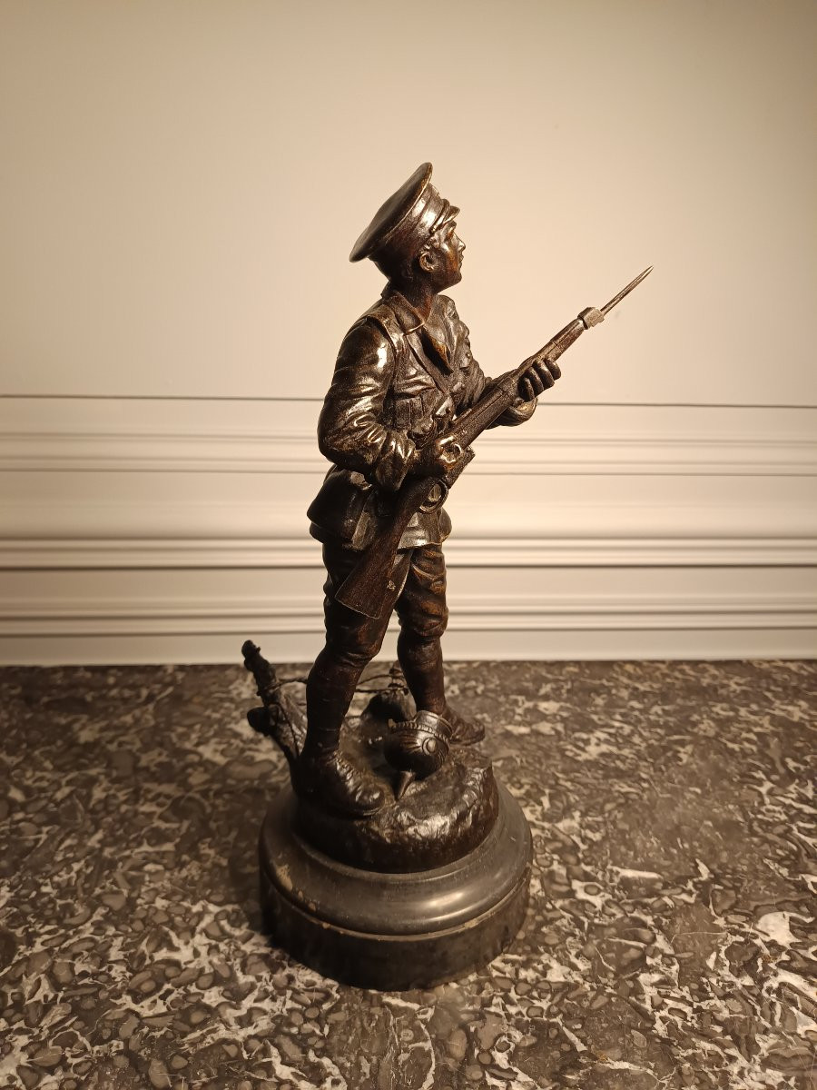 Régule représentant un soldat britannique de 14/18-photo-2