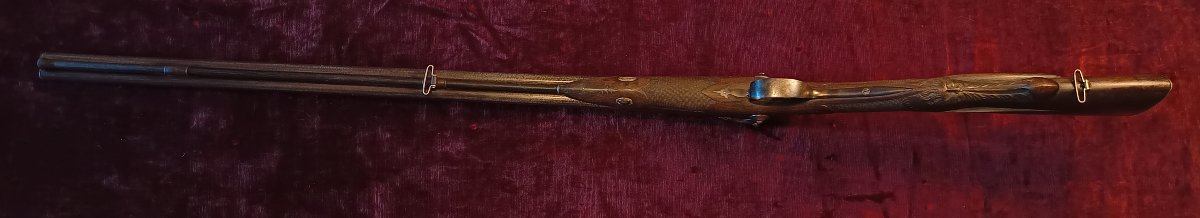 Small Side-by-side Percussion Hunting Rifle, Circa 1830-photo-3