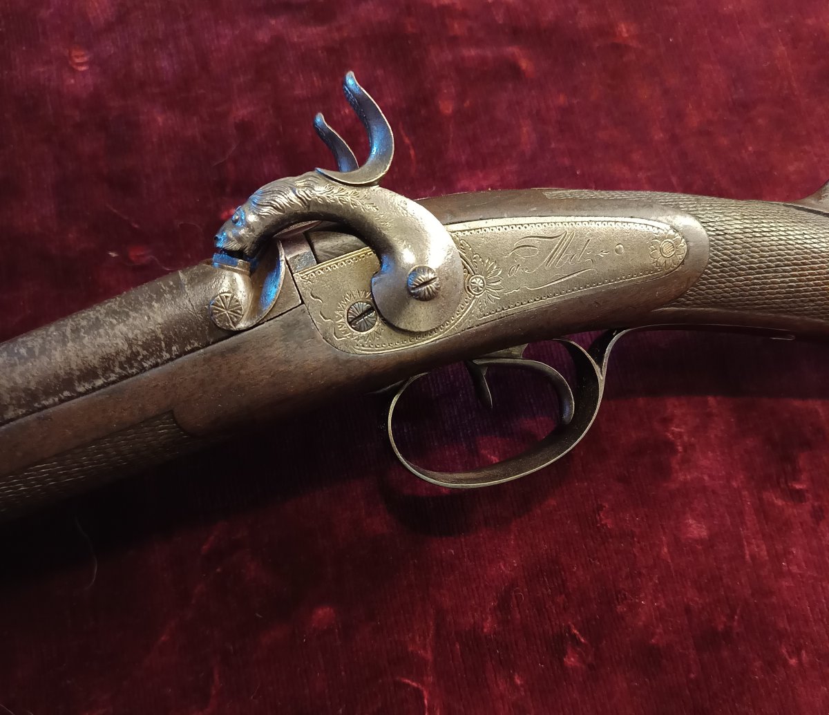 Small Side-by-side Percussion Hunting Rifle, Circa 1830