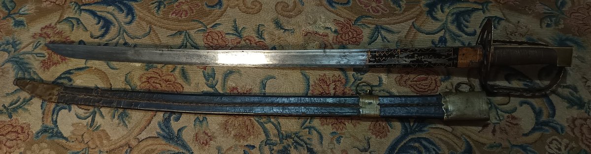 Rare Officer's Saber With A Twisted Hilt From The Late Reign Of Louis XVI, Featuring A Royalist Emblem-photo-2