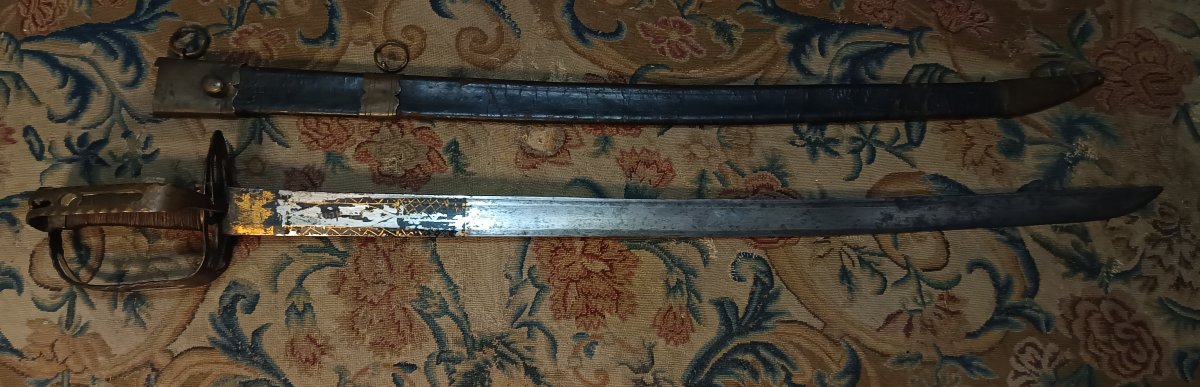 Rare Officer's Saber With A Twisted Hilt From The Late Reign Of Louis XVI, Featuring A Royalist Emblem