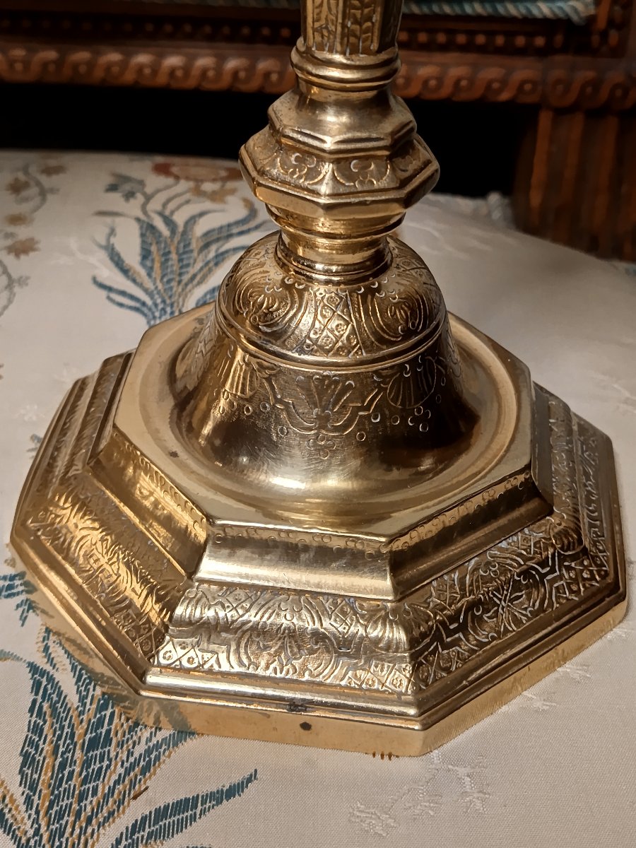 Pair Of Louis XIV- Or Regency-period Candlesticks, Monogrammed Beneath A Count's Crown-photo-6