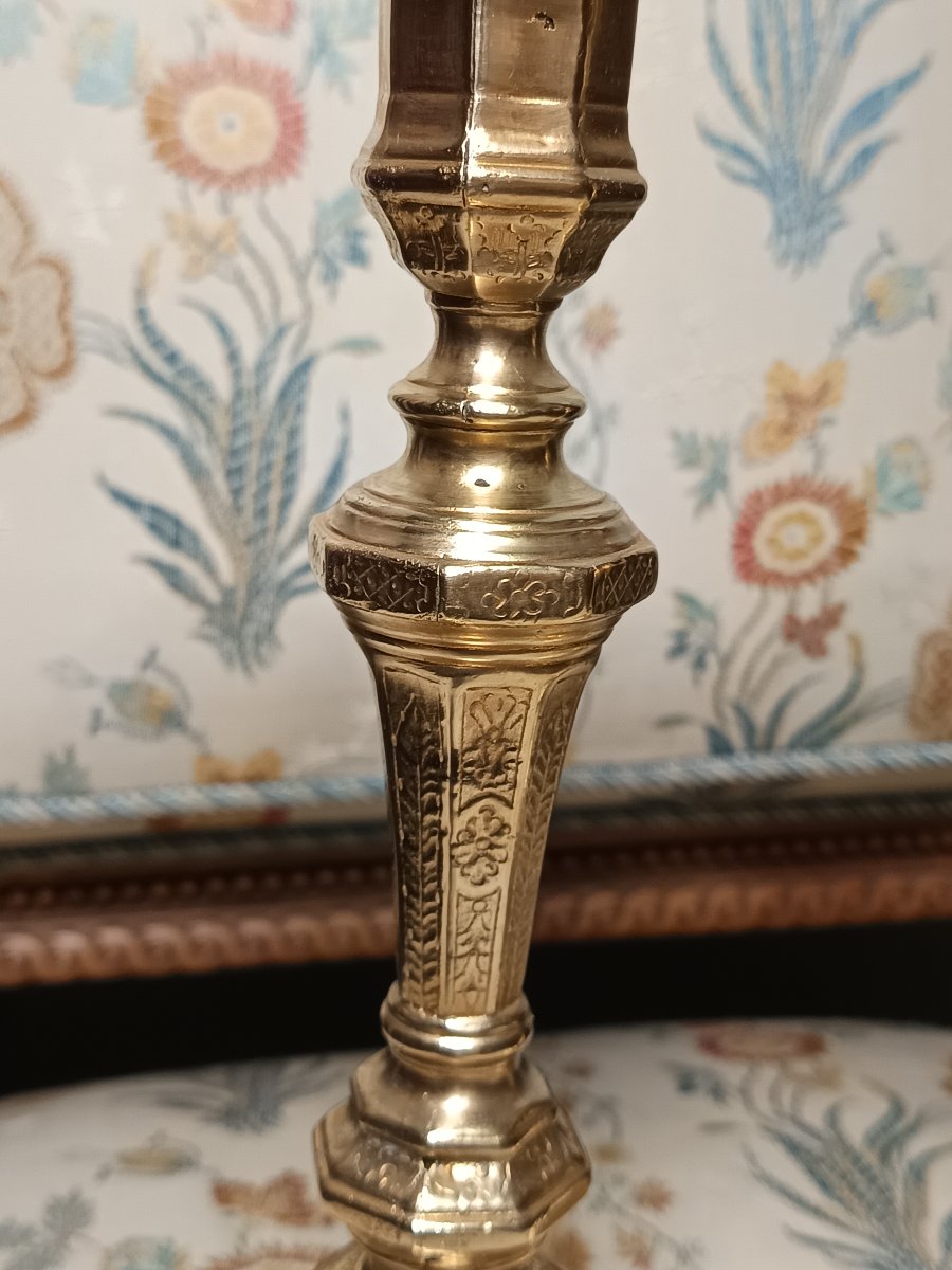 Pair Of Louis XIV- Or Regency-period Candlesticks, Monogrammed Beneath A Count's Crown-photo-7
