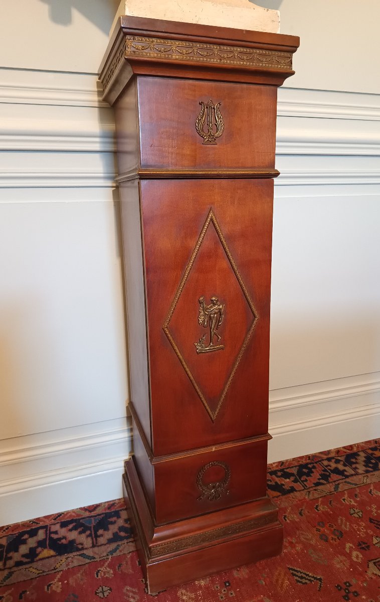 Important buste en platre du Général Louis Armand Comte de Lespinay Baron d'Empire 1858-photo-3
