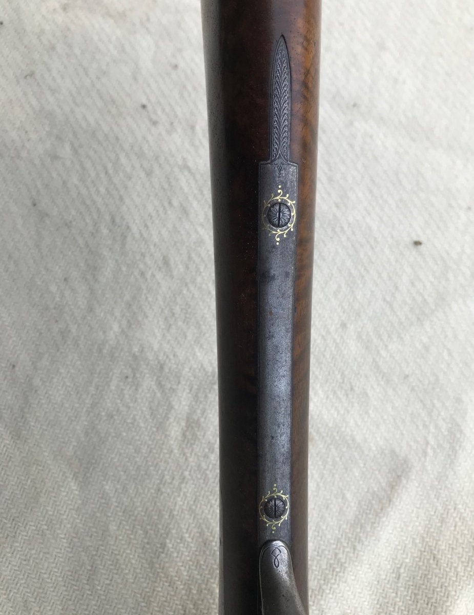 Rare Fusil de chasse d'Enfant De Luxe Signé Pondevaux à Saint Etienne - Calibre 24 à Broche-photo-2