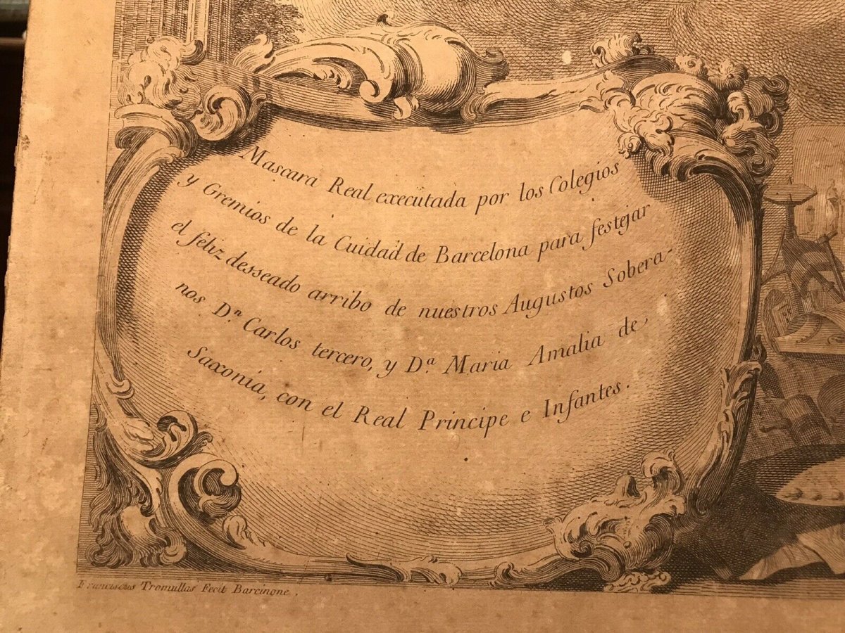 Rare Gravure XVIIIe Francesc Tramulles I Roig 1717 à 1773 - C.1764-photo-2