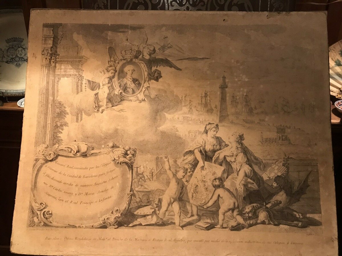 Rare Gravure XVIIIe Francesc Tramulles I Roig 1717 à 1773 - C.1764