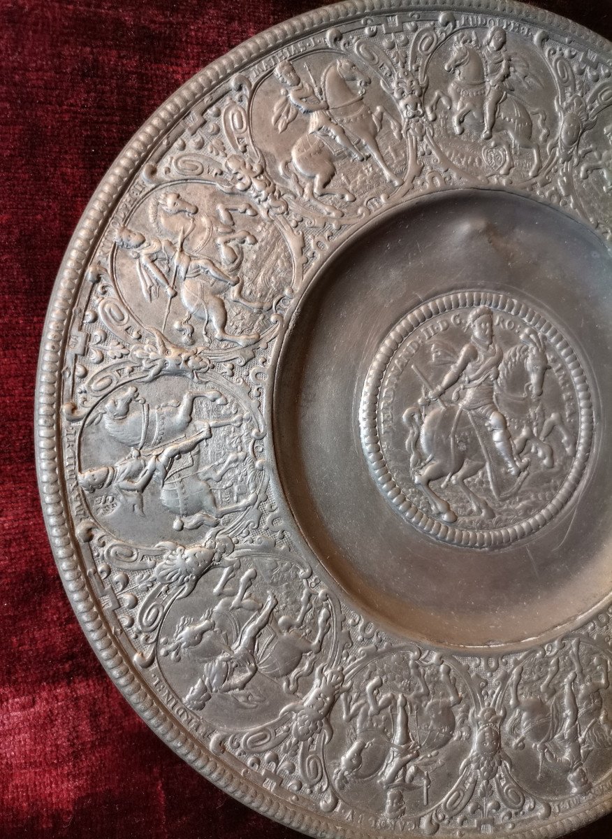 Nuremberg Pewter Paten Of The 11 17th Emperors-photo-4