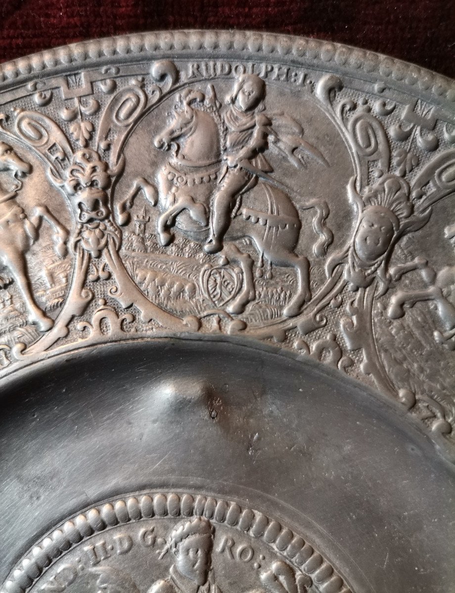 Nuremberg Pewter Paten Of The 11 17th Emperors-photo-7