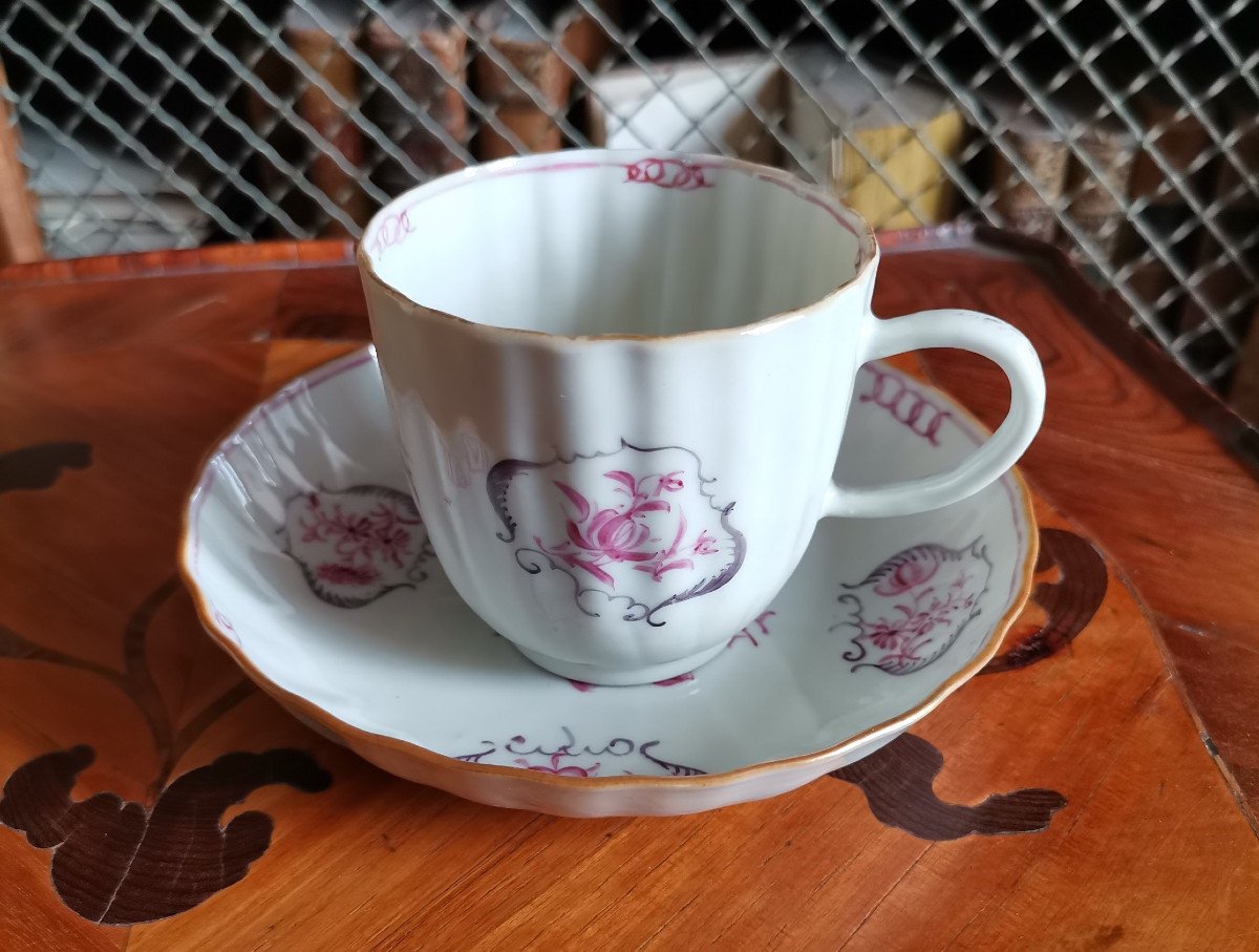 Tasse Et Soucoupe En Porcelaine De Chine De La Cie Des Indes d'époque Louis XV