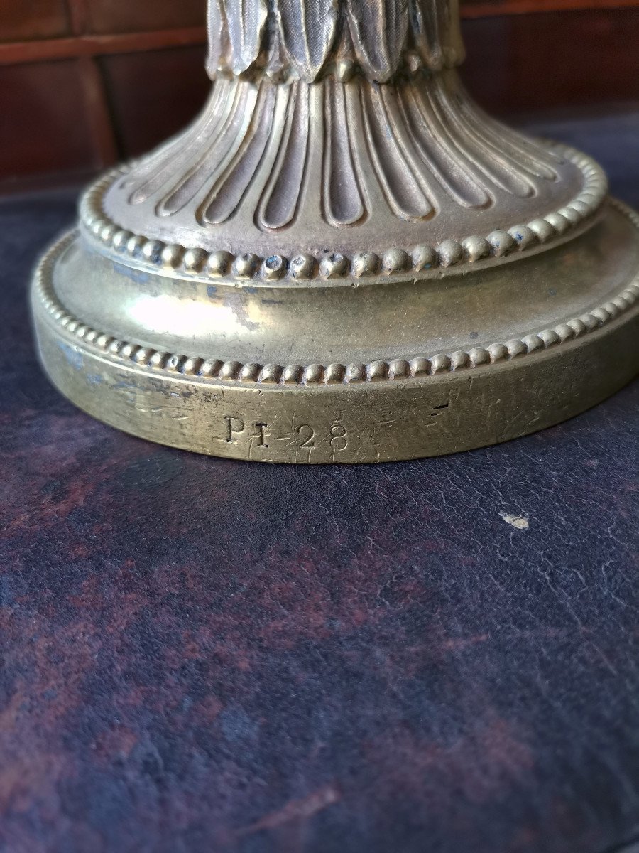 Important Louis XVI Period Flambeau With Palace Inventory Mark-photo-1