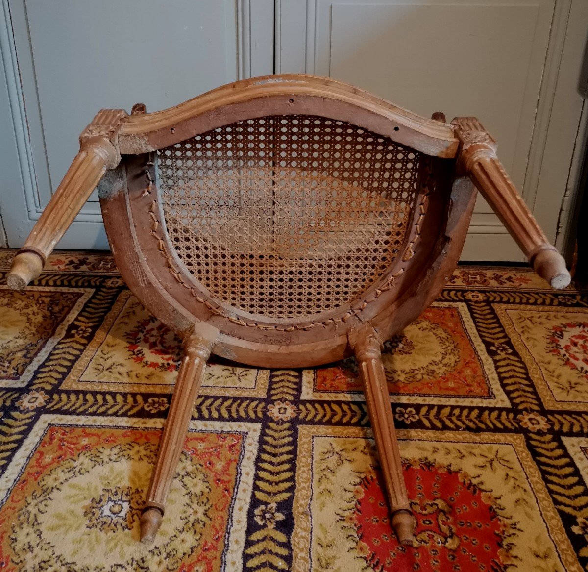 Elegant Styling Armchair From The Louis XVI Period.-photo-6