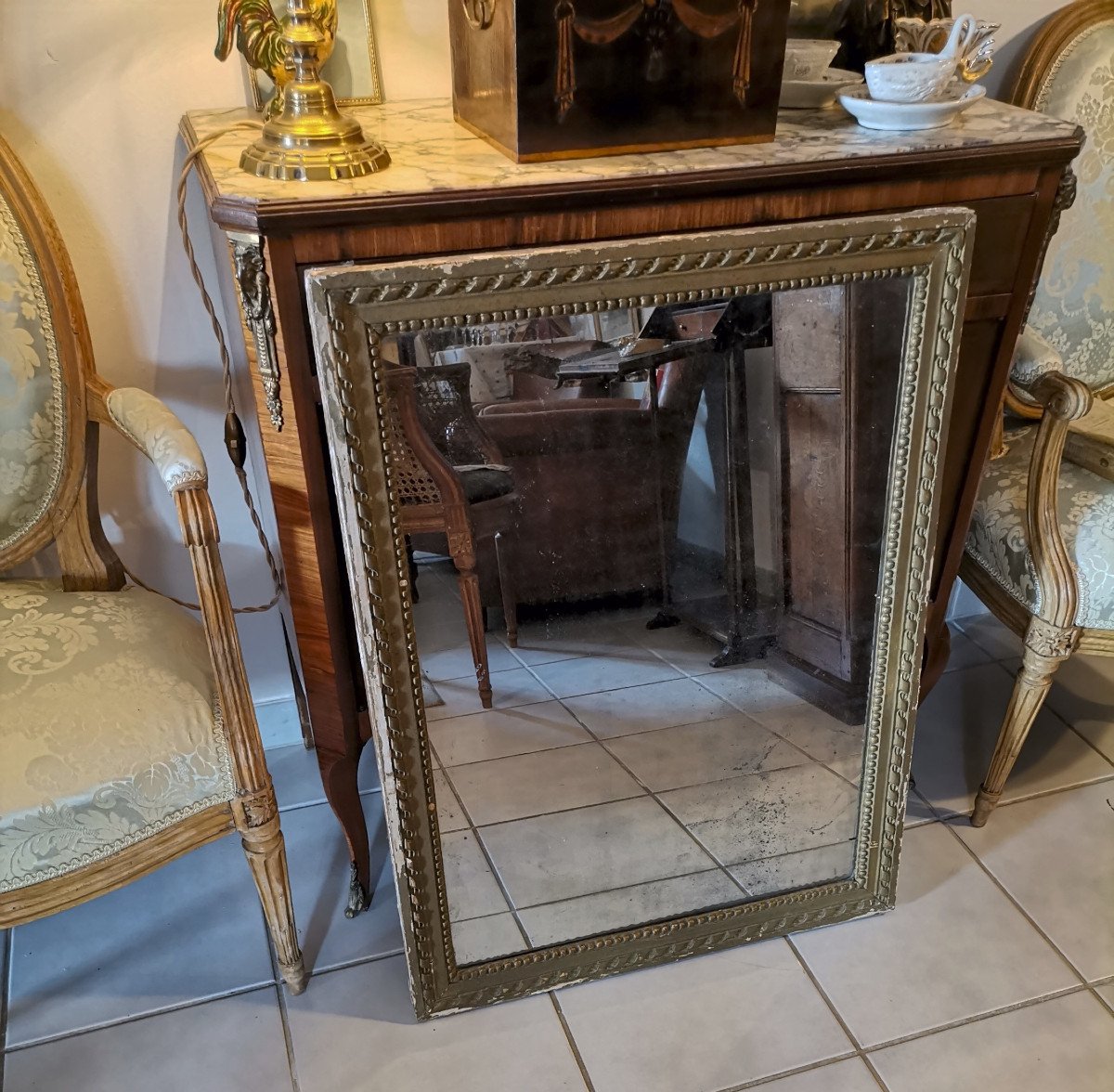 Mirror In Golden Carved Wood, Louis XVI Period