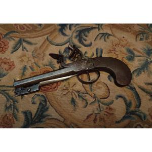Chamber-type Flintlock Pistol With Retractable Bayonet, England, Late 18th Century 