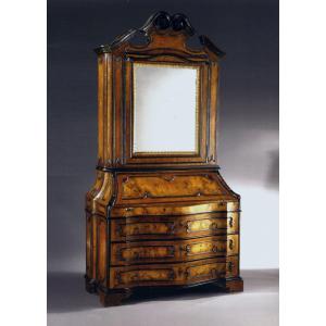 Trumeau In Briar With Ebonized Frames. Lombardy, 18th Century.