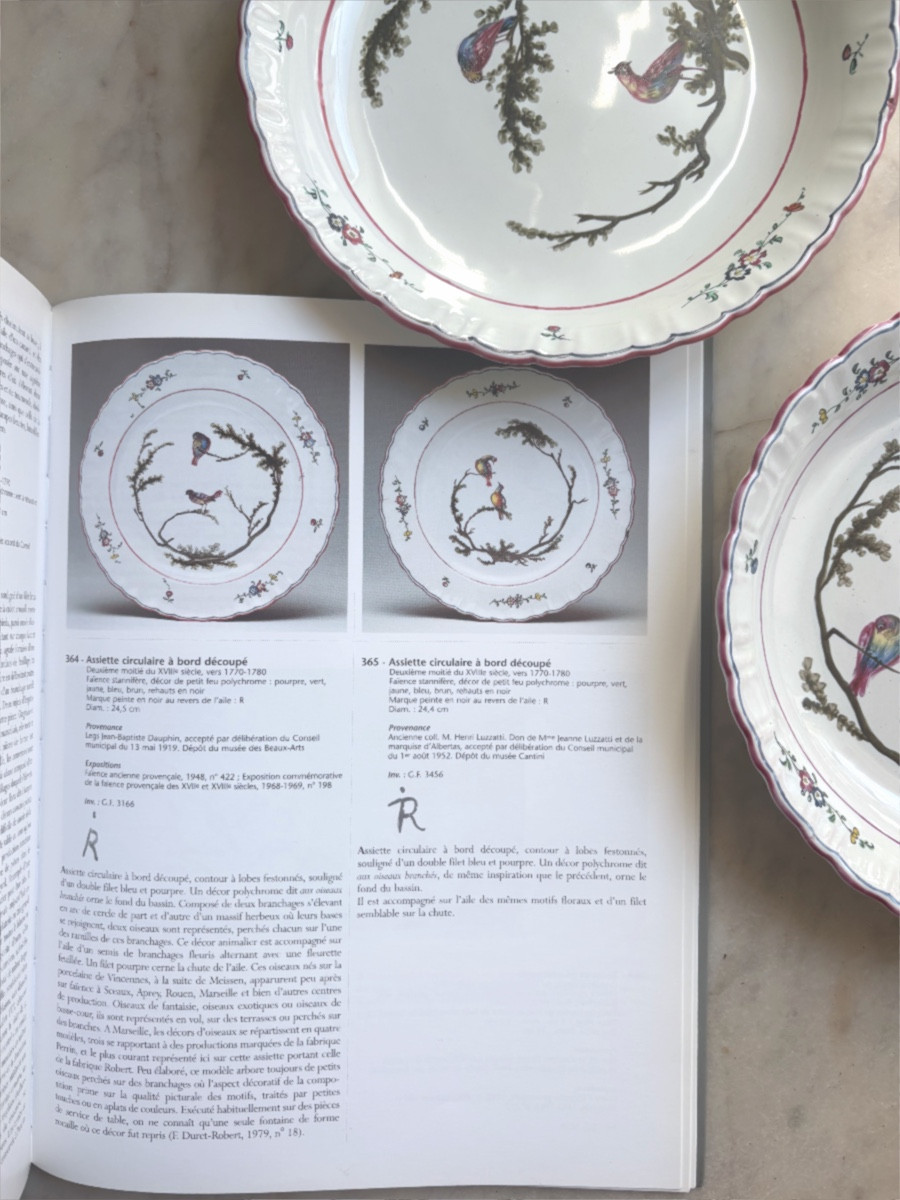 Pair Of Marseille Earthenware Compote Dishes-photo-3