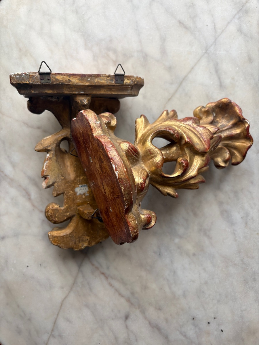 Pair Of Gilded Wooden Console Tables -photo-2