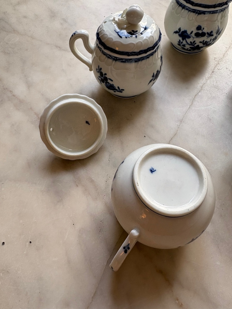 Set Of Five Soft-paste Porcelain Juice Jugs From Tournai-photo-3