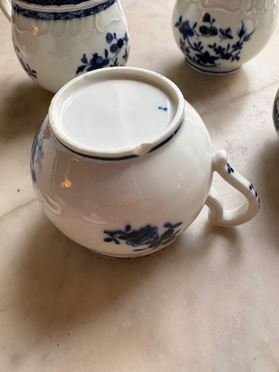 Set Of Five Soft-paste Porcelain Juice Jugs From Tournai-photo-5