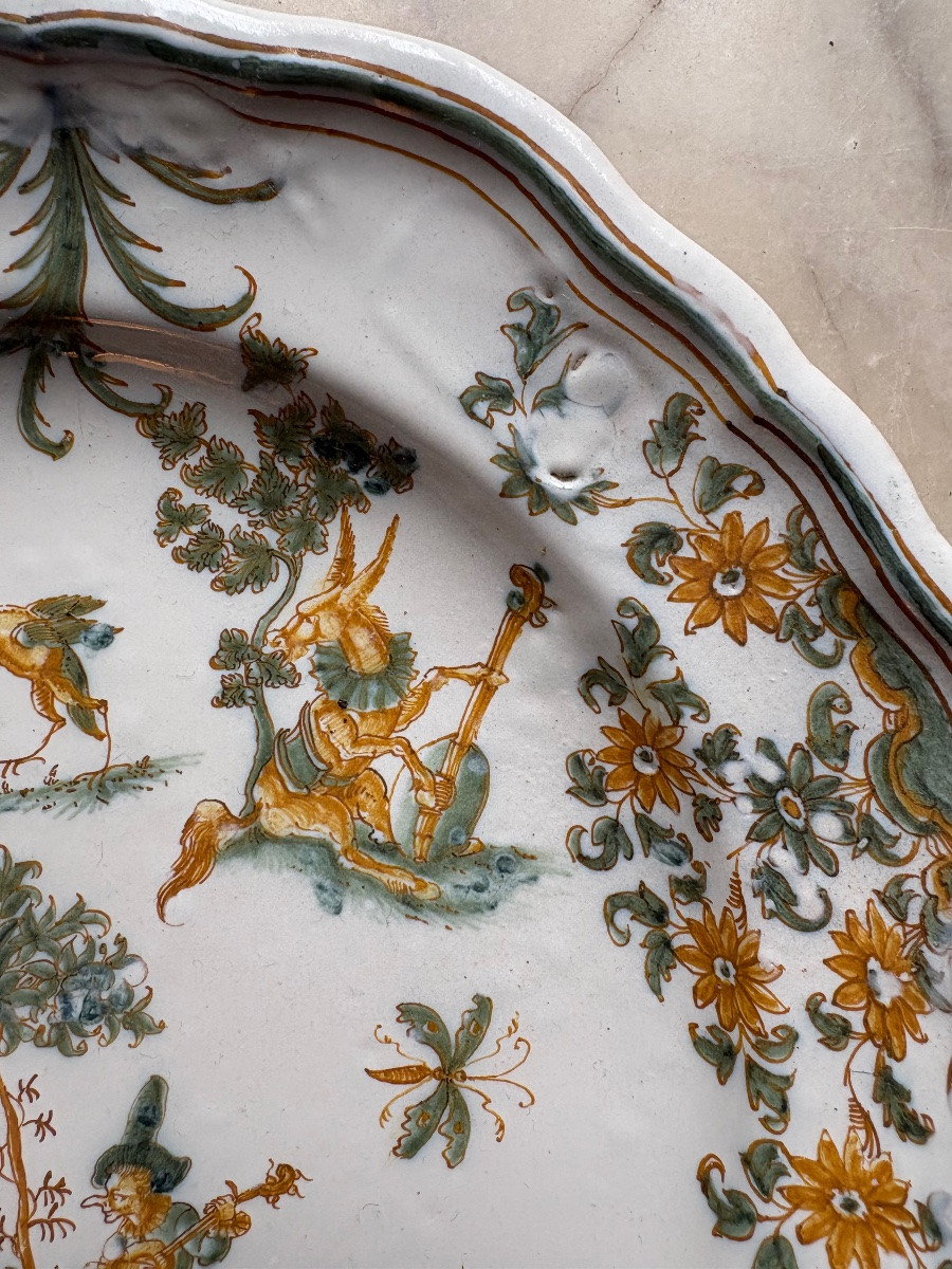 Earthenware Plate From Moustiers With Grotesques -photo-4