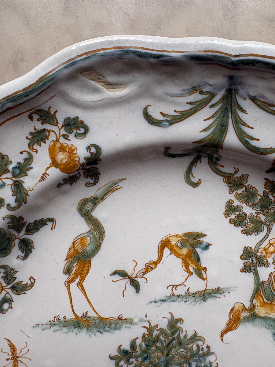 Earthenware Plate From Moustiers With Grotesques -photo-2
