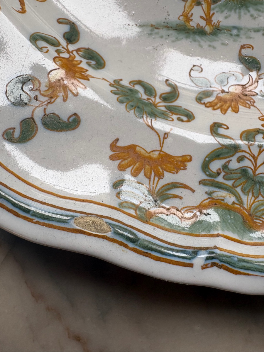 Earthenware Plate From Moustiers With Grotesques -photo-1